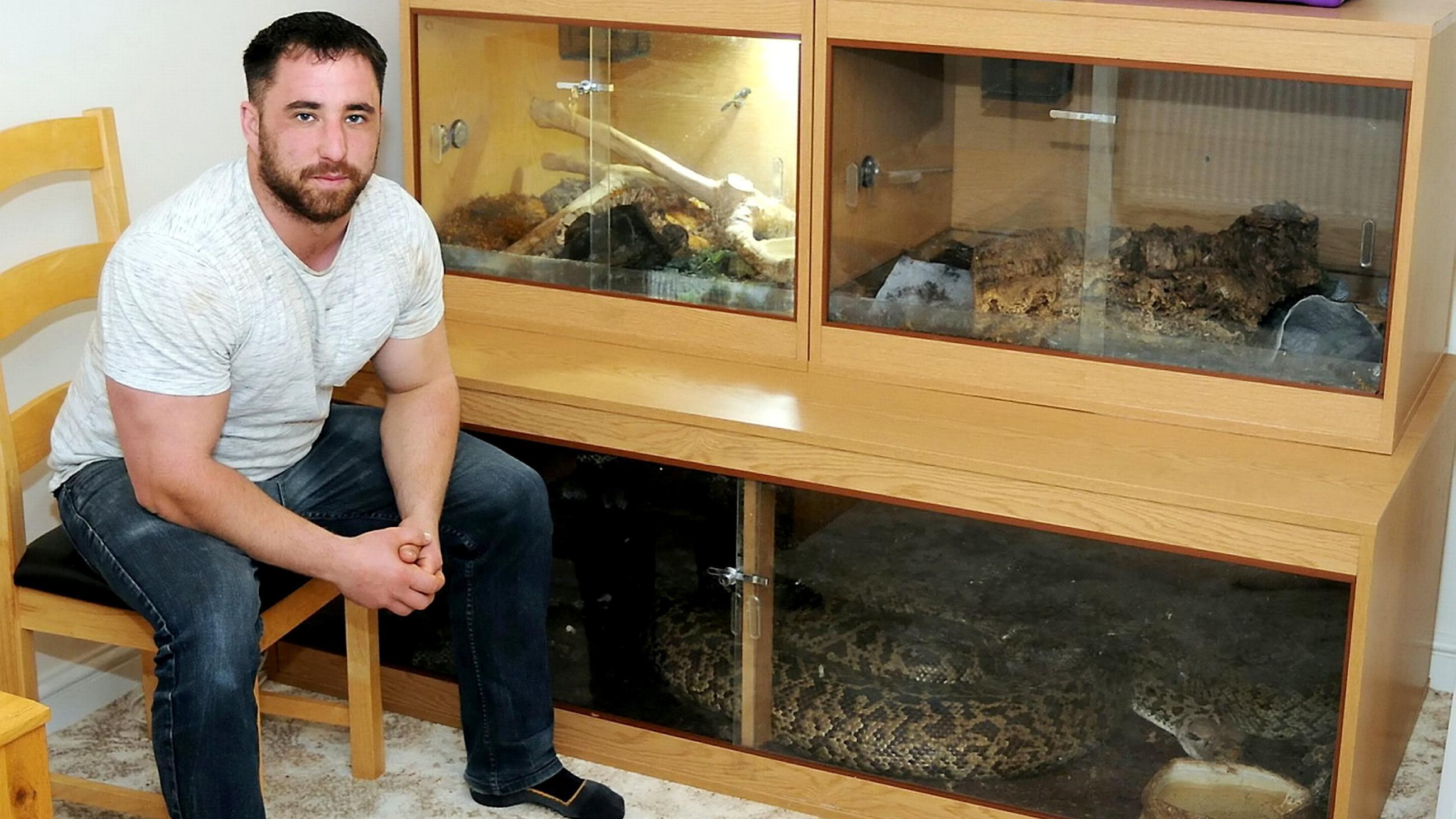 8年前买小蛇当宠物养如今长成世界最大缅甸蟒